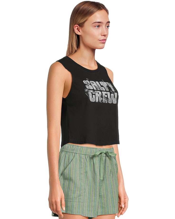 Salty Crew Sea Life Cropped Tank Women's Black