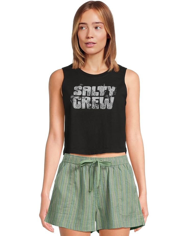 Salty Crew Sea Life Cropped Tank Women's Black