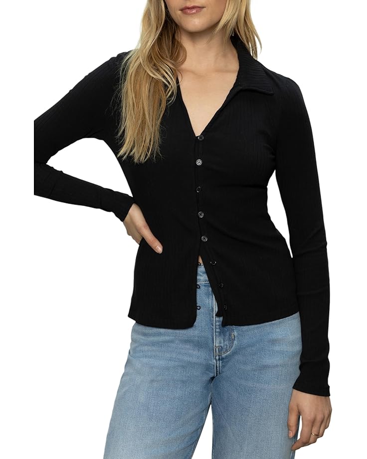 Sanctuary Daydreamer Knit Shirt Women's Black
