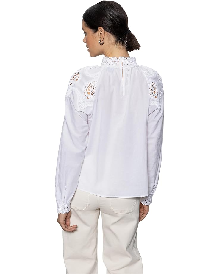 Sanctuary Lace Popover Blouse Women's White