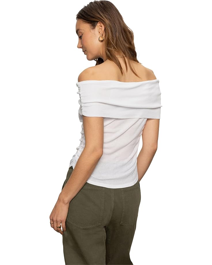6pm Sanctuary Off Shoulder Rib Tee Women's