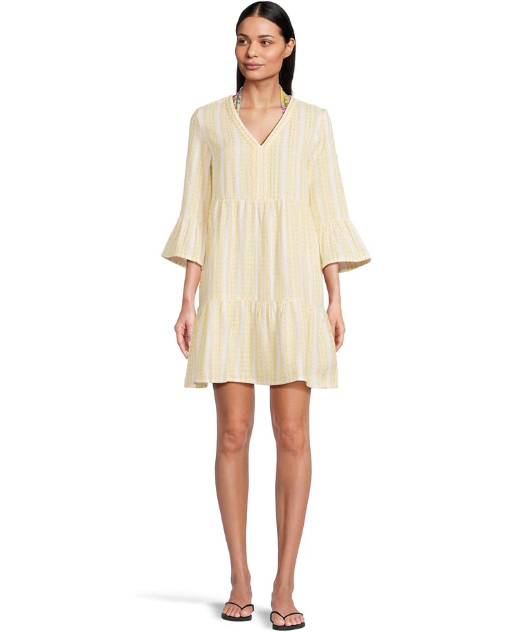 6pm Tommy Bahama Cotton Dobby Tiered Dress Women's