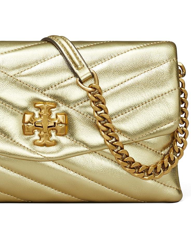 Tory Burch Kira Chevron Metallic Chain Wallet