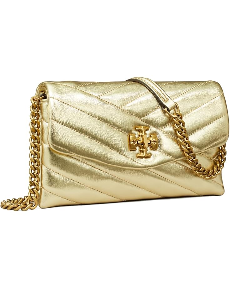 Tory Burch Kira Chevron Metallic Chain Wallet