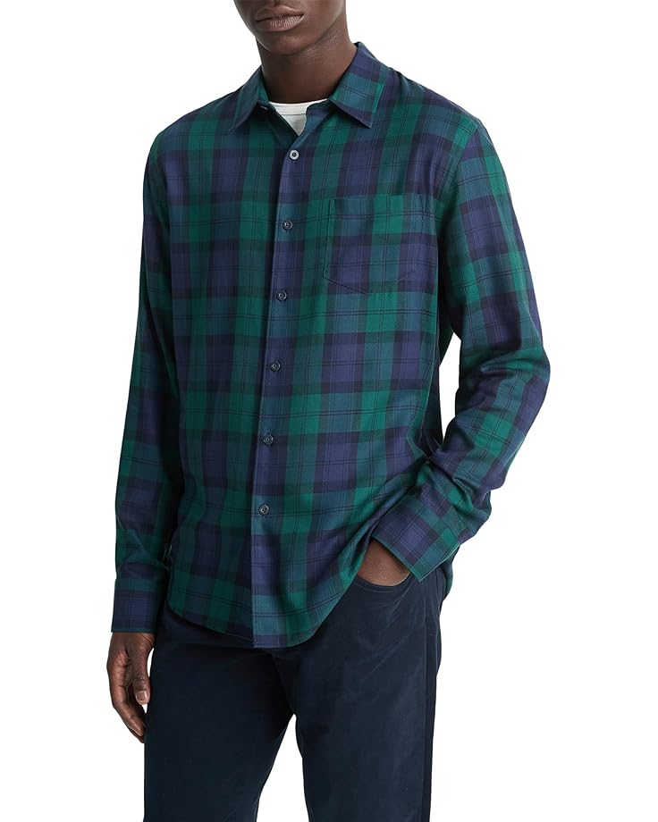 Vince Castaic Plaid Long Sleeve Men's