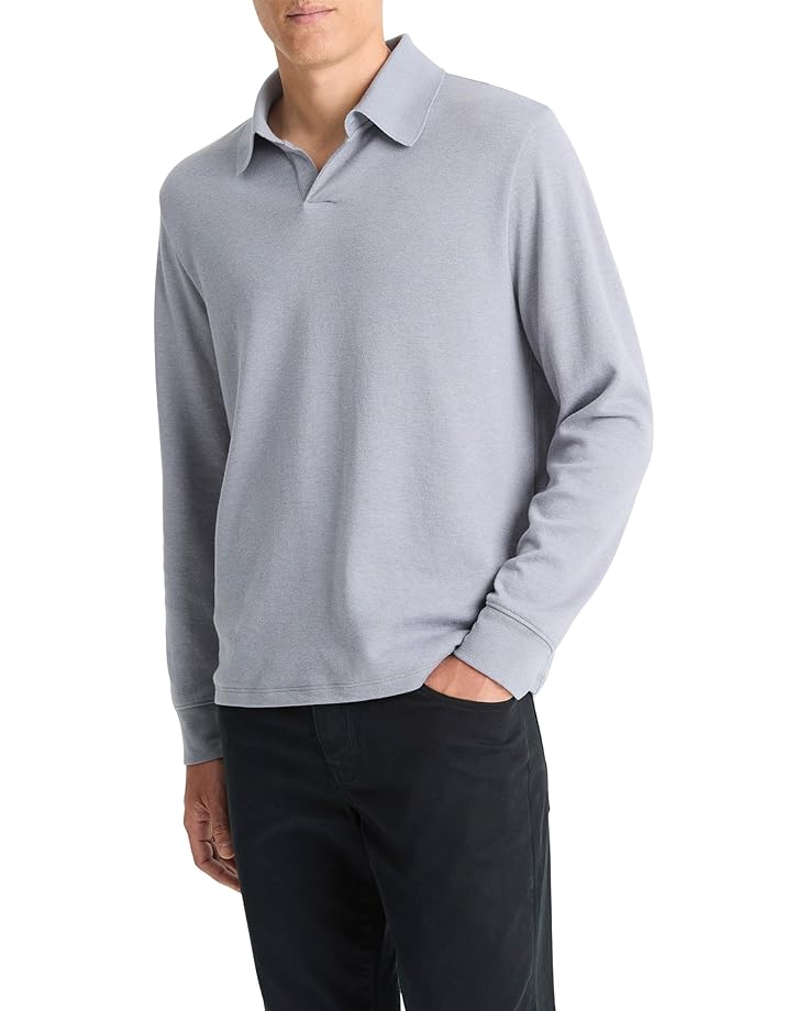 Vince Double Face Long Sleeve Polo Men's