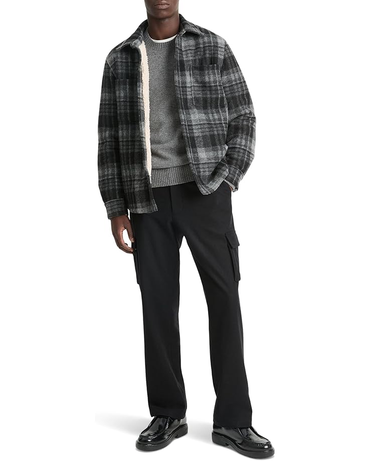 Vince Sherpa Lined Plaid Shirt Jacket Men's
