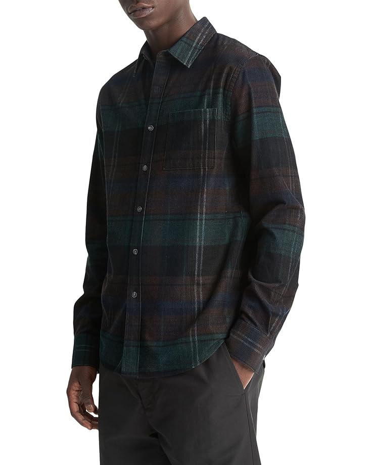 Vince Sierra Corduroy Plaid Long Sleeve Men's