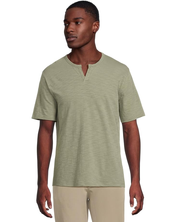 6pm Vince Slub Split Neck Short Sleeve Men's