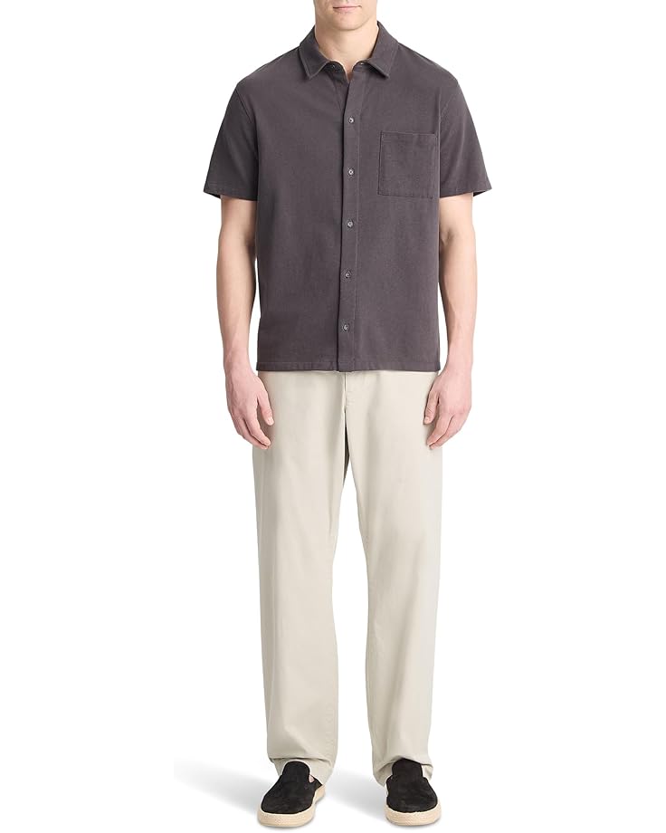 Vince Sueded Jersey S/S Button Down Men's