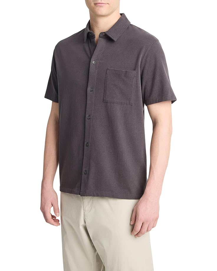 Vince Sueded Jersey S/S Button Down Men's