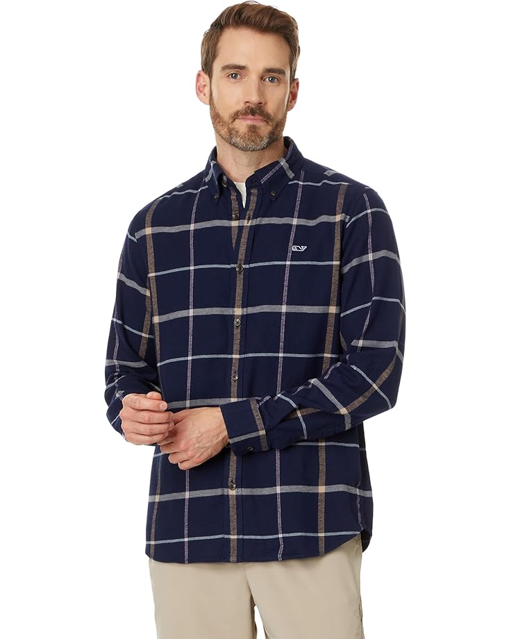 Vineyard Vines Flannel Plaid Whale Shirt Men's