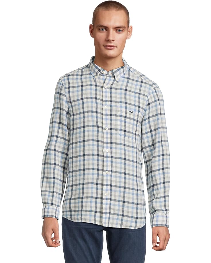 Vineyard Vines Tattersall Linen Shirt Men's
