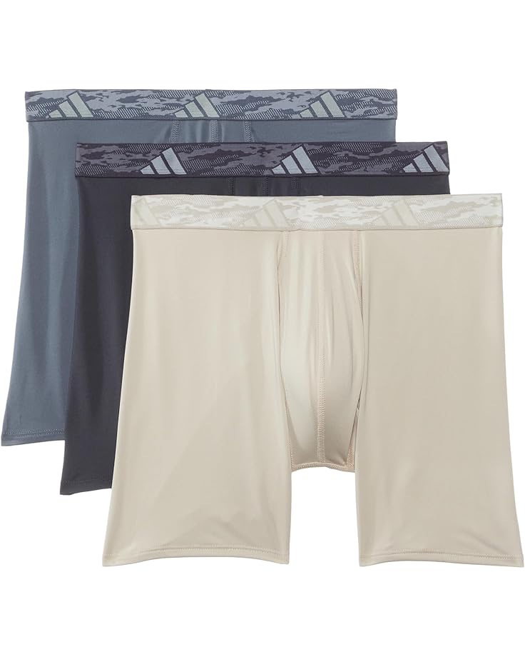 adidas Athletic Fit Microfiber Boxer Brief Underwear 3-Pack Men's