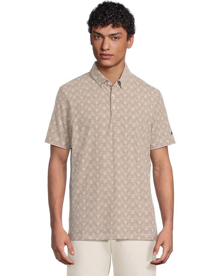 6pm adidas Golf Go-To Printed Stripe Golf Polo Shirt Men's