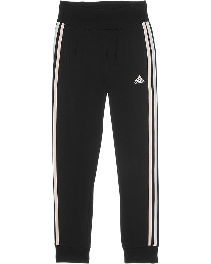 adidas Kids 3-Stripes Cuffed Jersey Joggers (Big Kid)