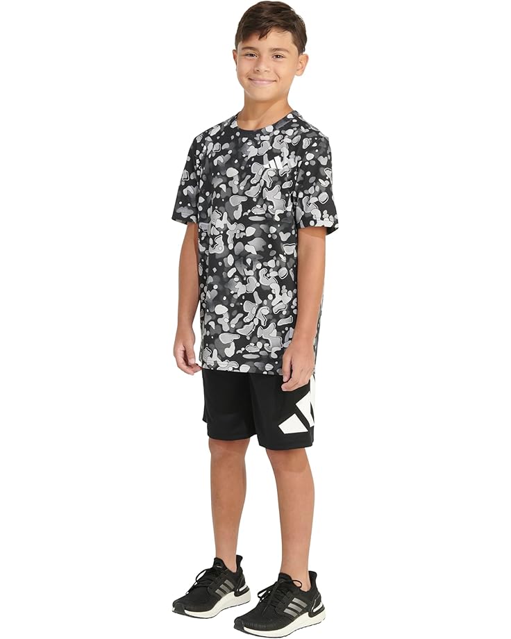 Adidas Kids AOP Pebble Camo SS Tee(Toddler/Little Kid/Big Kid)