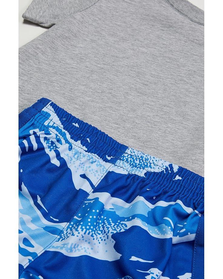 6pm Adidas Kids Cotton Heather Tee & Aop Camo Shorts Set (Toddler/Little Kid)