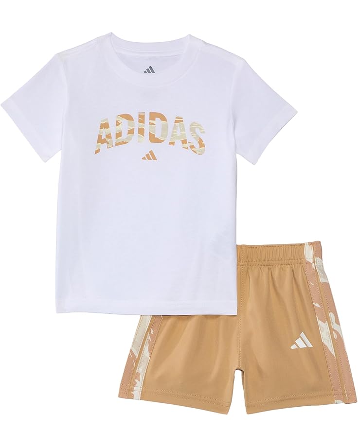 6pm adidas Kids Cotton Tee & Camo 3S Woven Short Set (Infant)