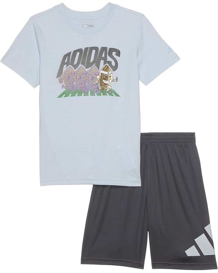 6pm adidas Kids ESS C CTN Tee Short Set(Toddler/Little Kid)