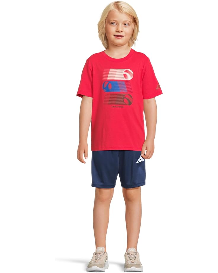 6pm Adidas Kids Essentials 3-Stripe Shorts (Toddler/Little Kids)