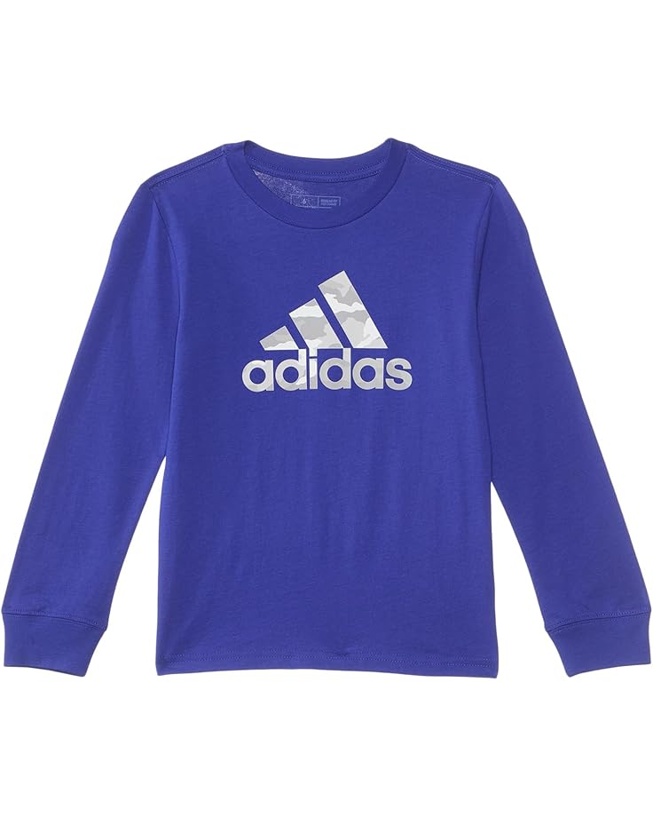 6pm adidas Kids France Camo Logo Long Sleeve Tee (Toddler/Little Kid)