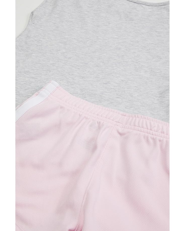 6pm Adidas Kids Heather Graphic Tee & Mesh Short Set (Toddler/Little Kid)