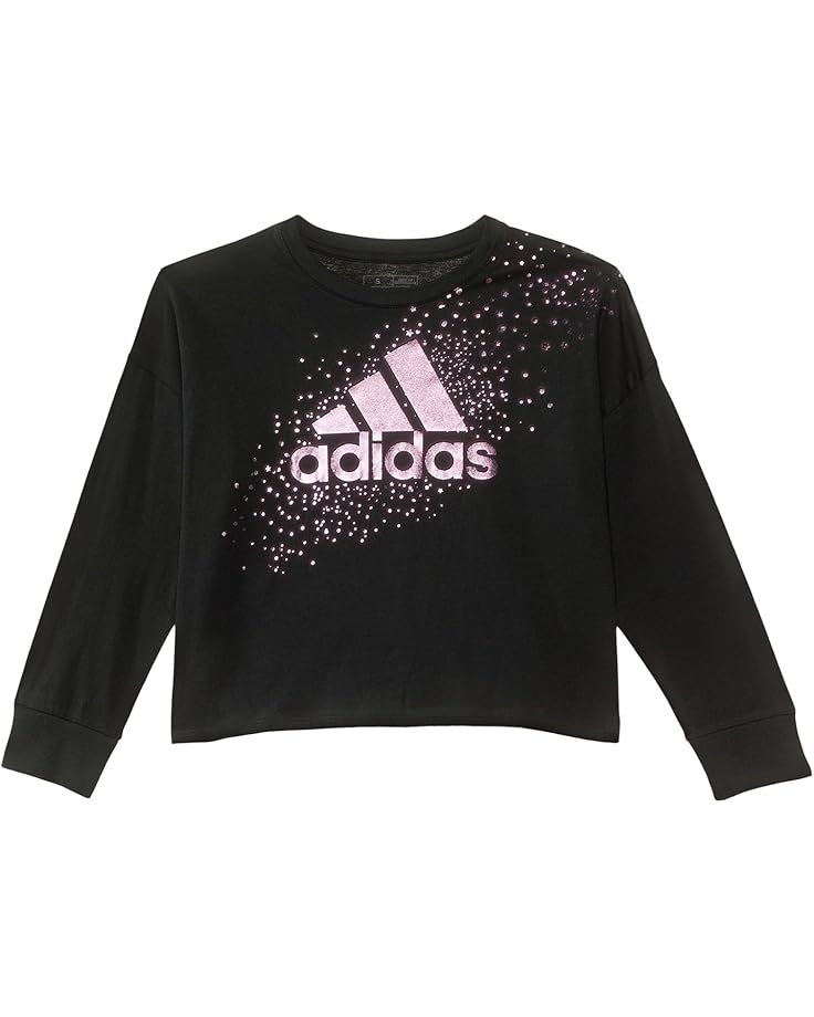 6pm adidas Kids Long Sleeve Waist Crew Neck Tee(Big Kid)