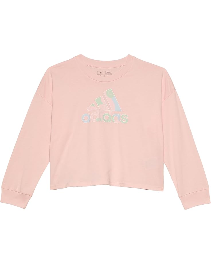 adidas Kids Long Sleeve Waist Crew Tee (Toddler/Little Kid)
