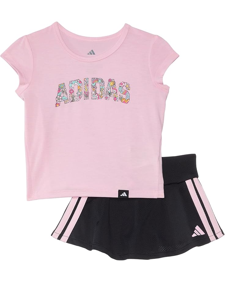 6pm adidas Kids Pleated Tee & Flounce Skort Set(Infant)