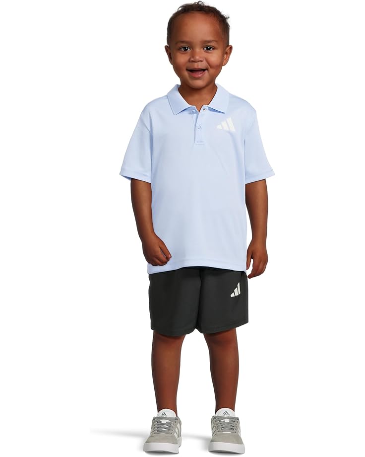 6pm adidas Kids Polo Top & Woven Shorts Set (Toddler/Little Kid)