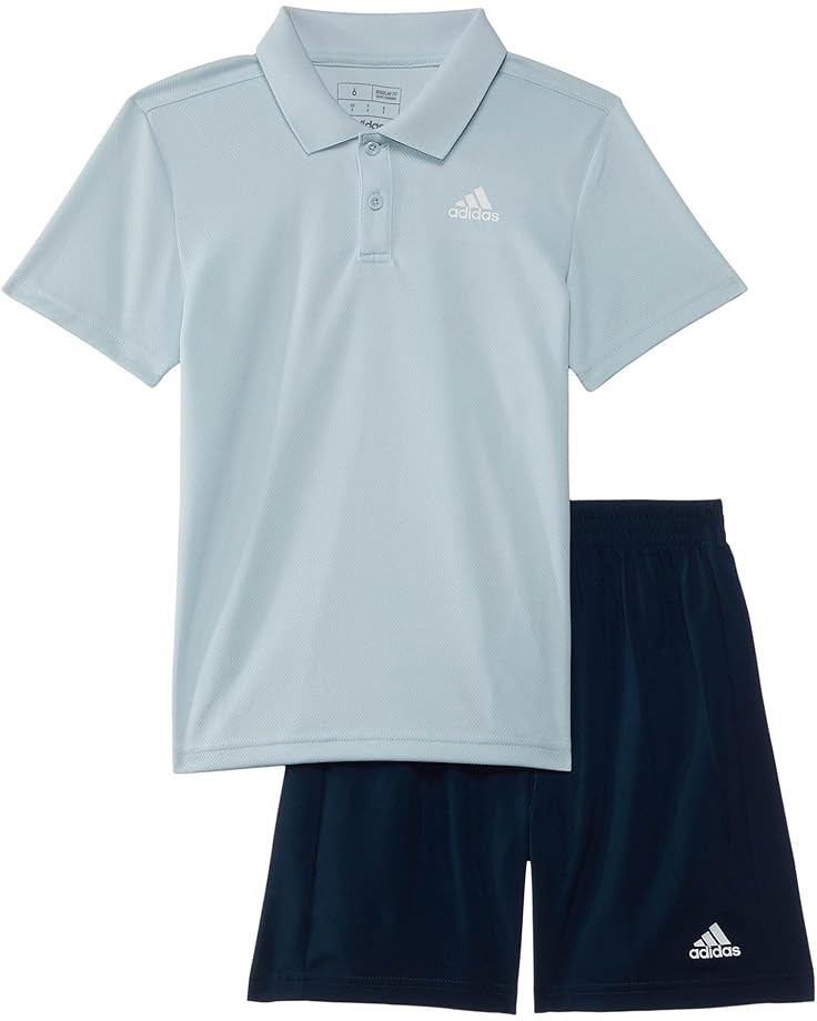 adidas Kids Polo Woven Short Set(Toddler/Little Kid)