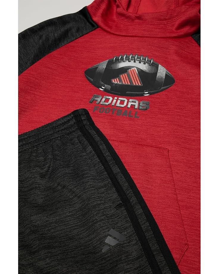 6pm Adidas Kids Poly Melange Fleece Hooded Pullover Set (Toddler/Little Kid)