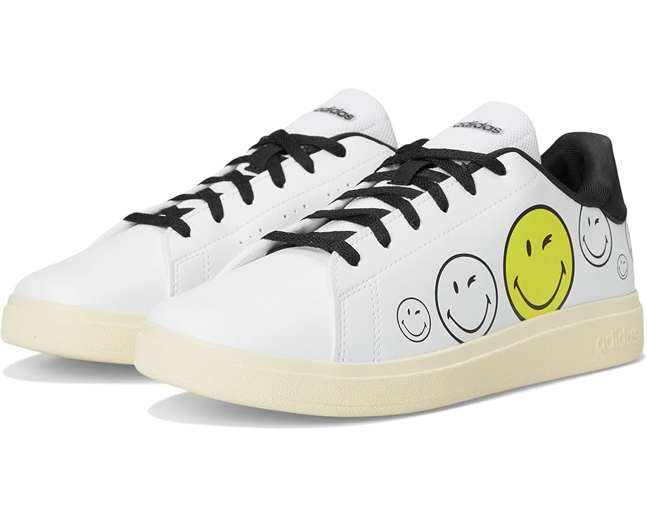 6pm adidas Kids Smiley World Advantage Sportswear Shoes (Big Kid)