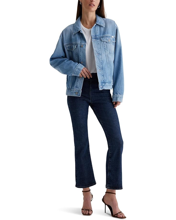 AG Jeans Farrah Mid Rise Pull On Crop Boot Jeans In Hyacinth Women's