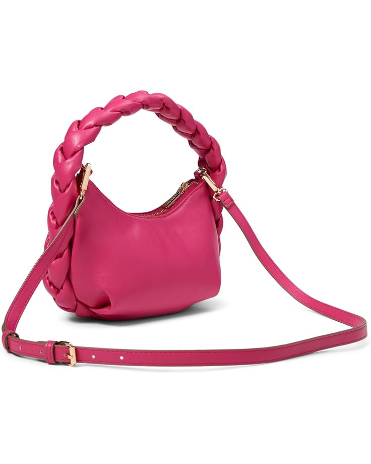 Anne Klein Convertible Crescent Shoulder Bag W/ Braided Trim