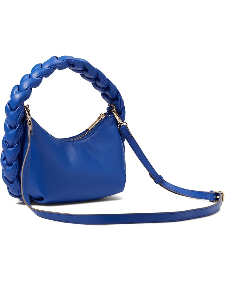 Anne Klein Convertible Crescent Shoulder Bag W/ Braided Trim