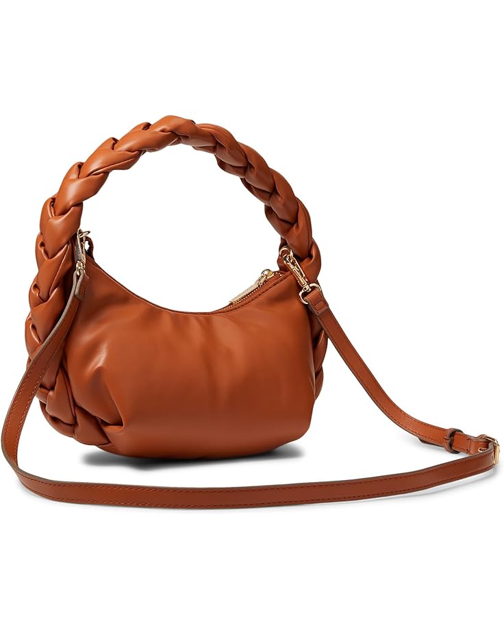 Anne Klein Convertible Crescent Shoulder Bag W/ Braided Trim