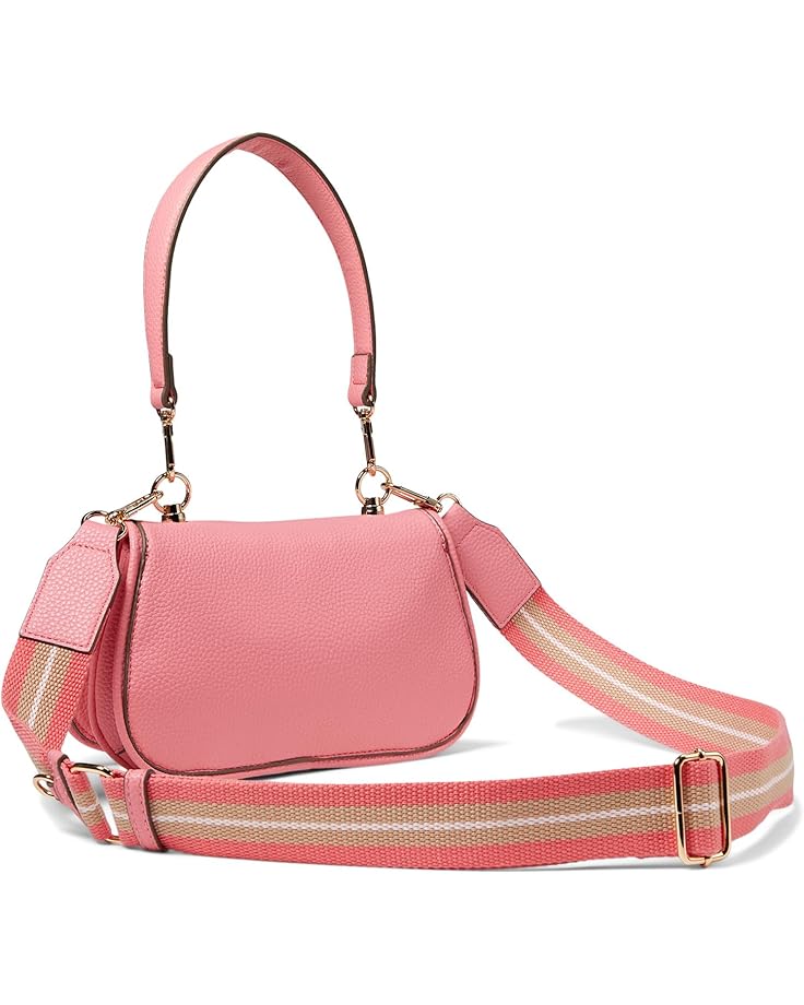 Anne Klein Convertible Flap Shoulder Bag W/ Web Strap & Coin Purse
