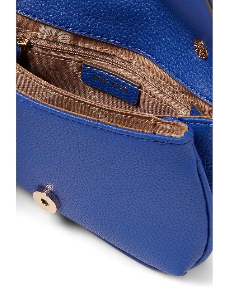 Anne Klein Convertible Flap Shoulder Bag W/ Web Strap & Coin Purse
