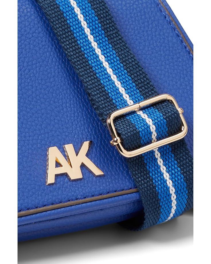 Anne Klein Convertible Flap Shoulder Bag W/ Web Strap & Coin Purse