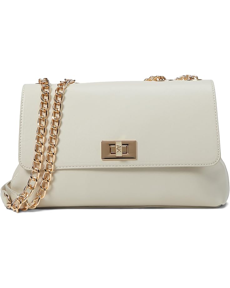 6pm Anne Klein Convertible Flap Shoulder Bag with Enamel Turnlock