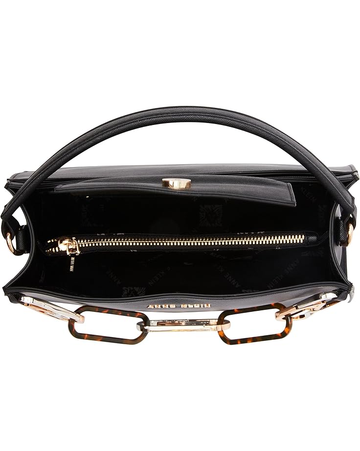 6pm Anne Klein Convertible Top-Handle Satchel With Mixed Links