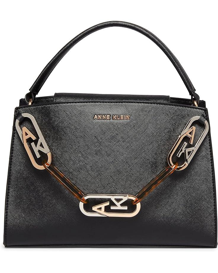 6pm Anne Klein Convertible Top-Handle Satchel with Mixed Links