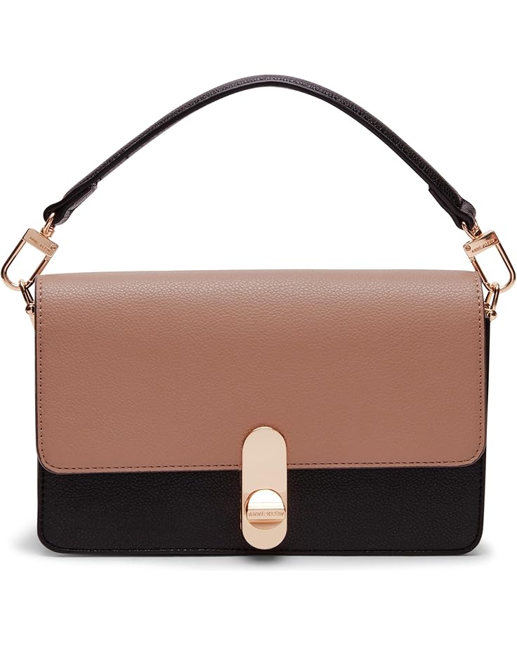 6pm Anne Klein E/W Convertible Flap Shoulder Bag with New Turnlock