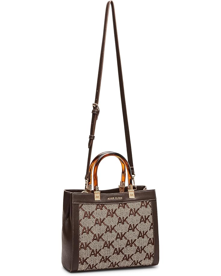 6pm Anne Klein Embroidered Herringbone Convertible Satchel