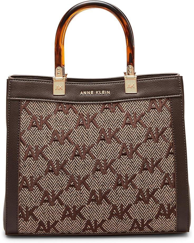 6pm Anne Klein Embroidered Herringbone Convertible Satchel