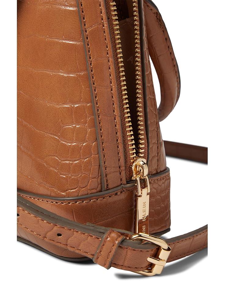 6pm Anne Klein Mini Horsebit Top-Handle Satchel In Croco