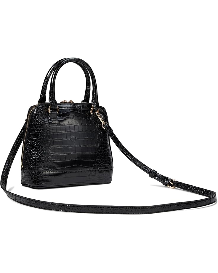 Anne Klein Mini Horsebit Top-Handle Satchel In Croco