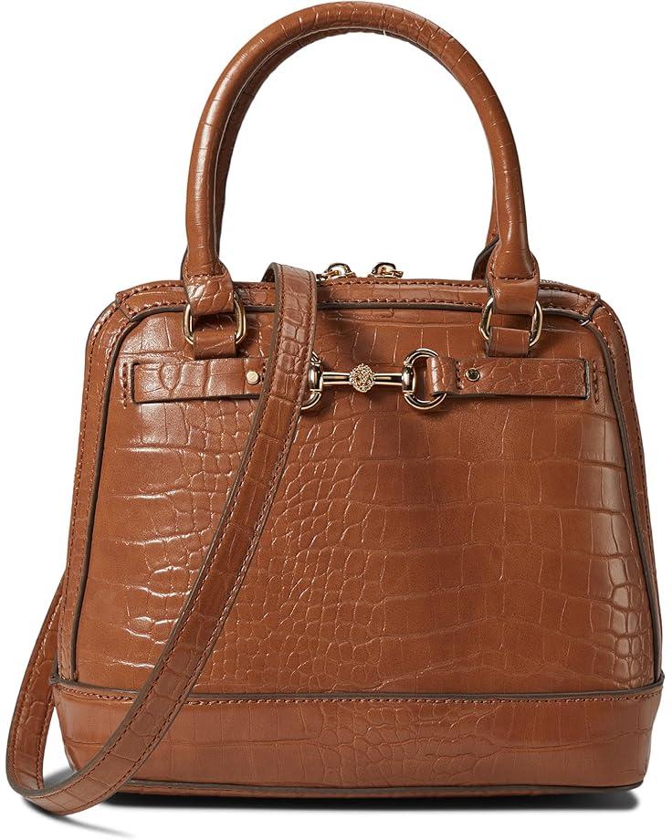 6pm Anne Klein Mini Horsebit Top-Handle Satchel In Croco